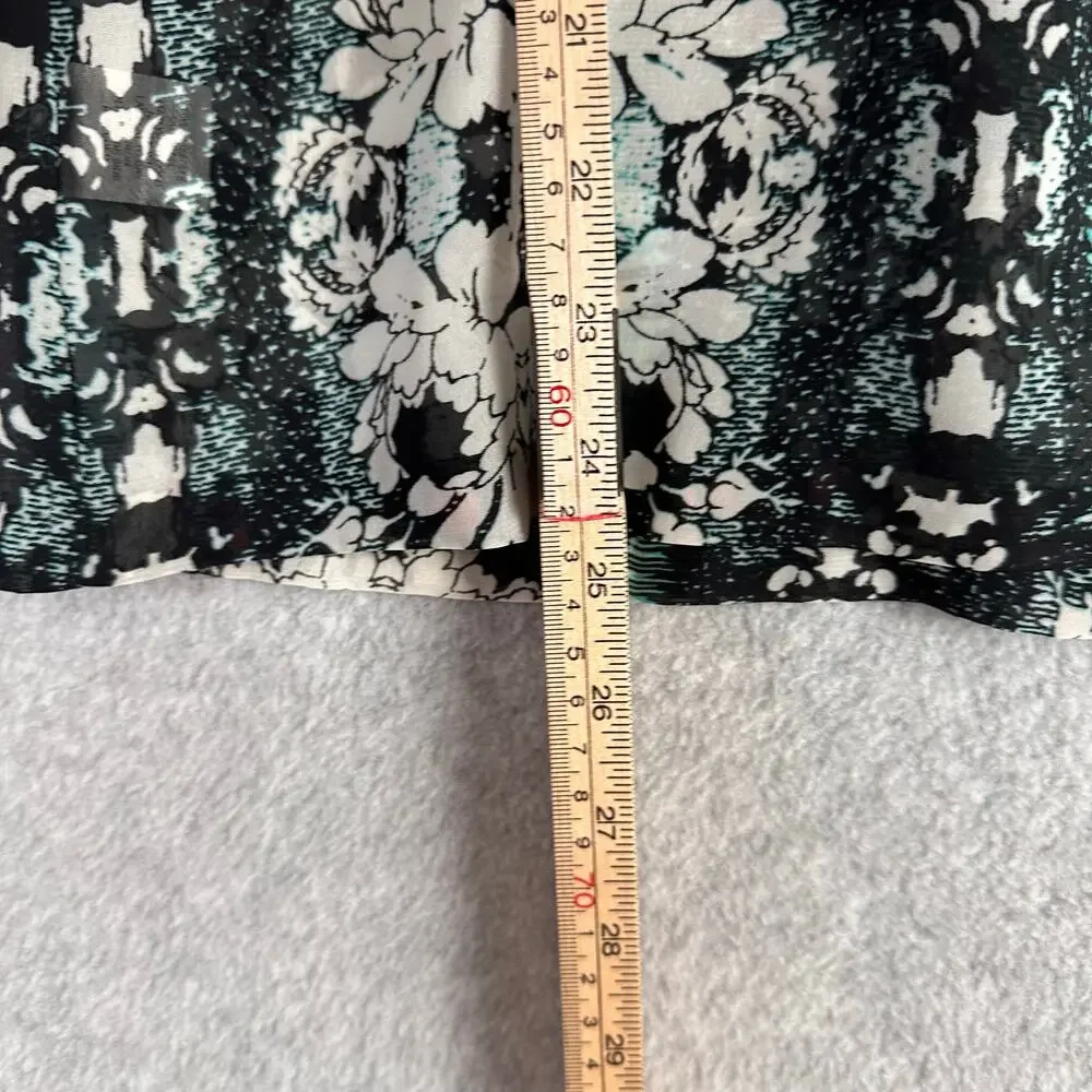 Figueroa & Flower Anthropologie Blouse Size L Mixed Print Sheer Artsy Boho Top - Picture 12 of 15